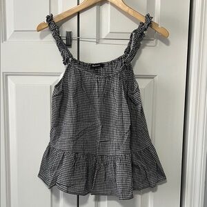 MADEWELL Black and White Gingham Women's Top